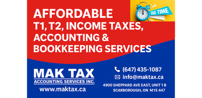 Looking for reliable and affordable tax and accounting services? At Mak Tax Accounting Services Inc....