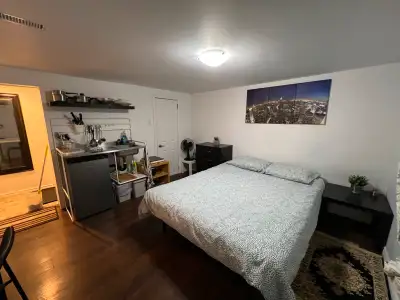 Room with private bathroom and kitchenette in addition to main kitchen. Big window for lots of natur...