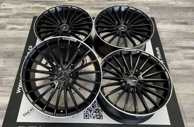 Mercedes Replica M19 Matt Black Wheels Fits Mercedes Cars, GLA, GLB, GLC Wheel Size: 19x8.5J Offset:...