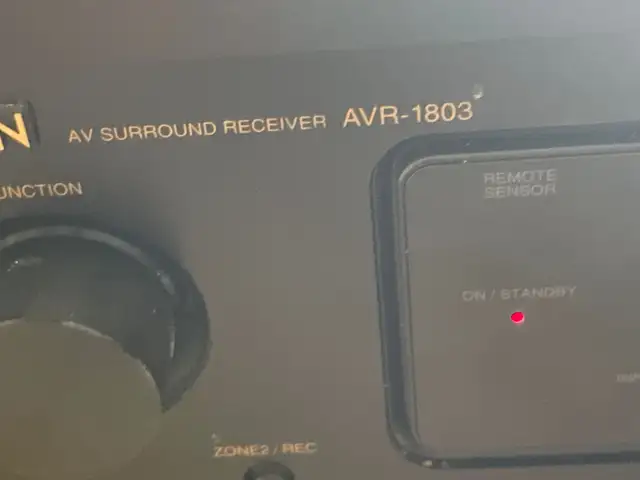 Denon AVR-1803 A/V receiver with Dolby Digital EX, DTS-ES, and P in Stereo Systems & Home Theatre in City of Toronto - Image 5