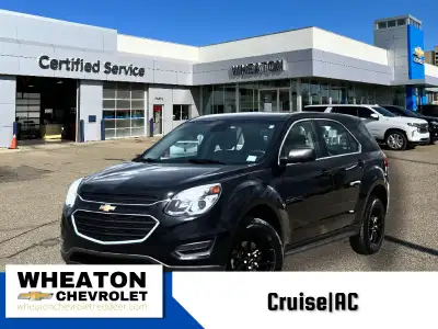 Experience confident all-season driving in the 2017 Chevrolet Equinox LS AWD, a versatile black SUV...