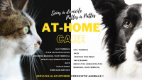 at-home pet care services for cat, dog and exotic animal
