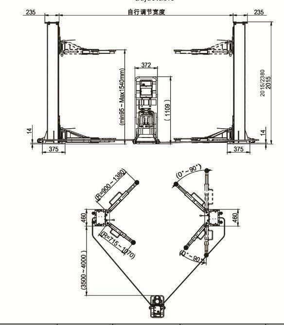Two post movable hoist car truck lift hydraulic lift Low ceiling in Heavy Equipment Parts & Accessories in Yellowknife - Image 2