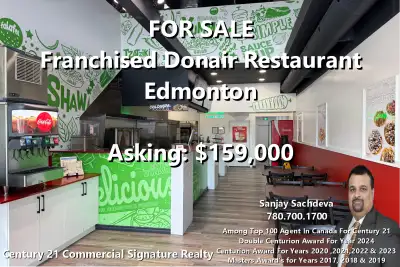 For Sale - Franchised Donair Restaurant Edmonton, View more