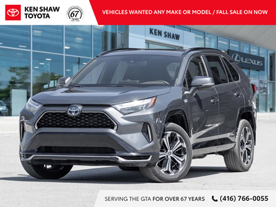 Magnetic Gray Metallic With Black Roof 2023 Toyota RAV4 Prime XSE AWD! Leather / Sunroof / Heated Se...