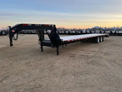 NEW 2027 SWS 8.5 x 38' Gooseneck Trailer Tri Dual Axle 3 x 10,000 lb Axles w/ Electric Brakes on all...