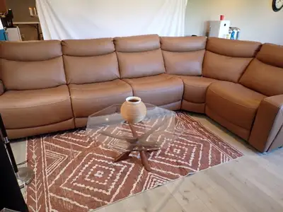 Brown Leather Sectional, View more