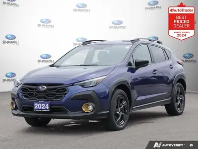 New Price! Blue 2024 Subaru Crosstrek Onyx AWD Lineartronic CVT H4 APPLE CAR PLAY, SUNROOF, ONE OWNE...