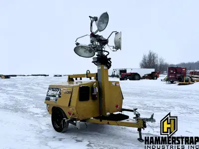 2012 ALLMAND BROS Maxi-Lite V Series 20 KW Light Tower Generator Gen Set Trailer Cat C2.2 4 cylinder...