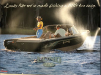 B. LUND TYEE FISHING TOO EASY POSTER UPST