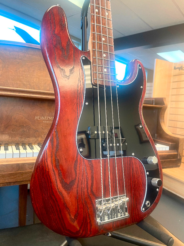 Fender FSR American Standard Hand Stained Ash Precision Bass in Guitars in Calgary