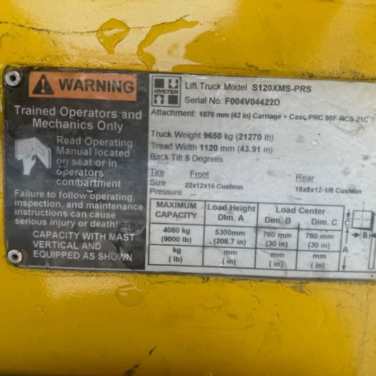 2006 Hyster 12000 lb forklift in Heavy Equipment Parts & Accessories in Oakville / Halton Region - Image 4