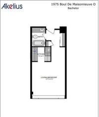 Akelius studio apartment for rent. Located near Du Fort in the Downtown - Guy Concordia neighborhood... (image 4)