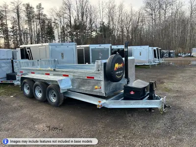 Miska Ultra Low Pro 10 Ton Tri-Axle Galvanized Dump Trailers 21,000lb GVWR - LOADED with our Contrac...