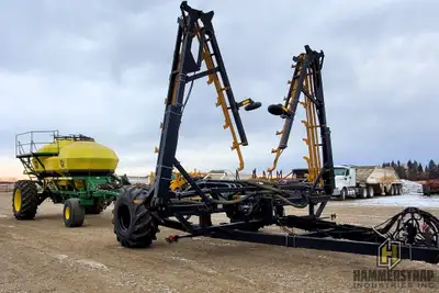 SEED MASTER Nova Flex 70 Ft Granular Floater Fertilizer Applicator w/ JD 1910 Air Cart 70 Ft 24 inch...