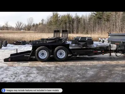 Hydraulic Drop Deck Float Trailer By Miska Trailers - Made in Canada Easy to Load, 7 Ton Models star...