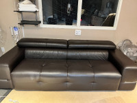 Custom Italian Leather Couch
