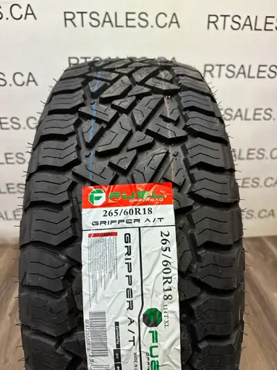 set of four NEW 265/60/18 Fuel Gripper A/T 18 inch ALL Terrain Tires All Season RFAT26560R18 _______...