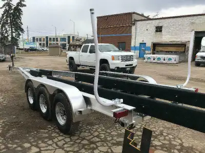 2024 mayhem trailers aluminum boat trailer 21000lb Tri axle rating Electric brakes on all 3 axles 70...