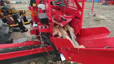 Make firewood fast with the Japa 405 powered by PTO or hydraulic motor you can connect to your skid...