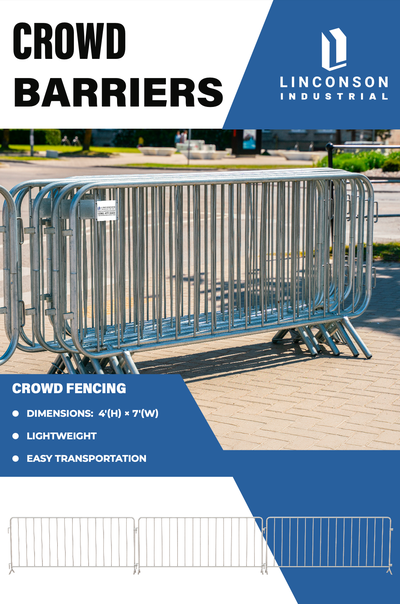 Crowd Control 7x4 • Temporary Fence Panels 6x10 Steel Barricades, View more
