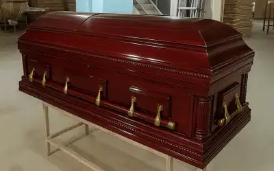 New Premium Solid Wood Casket Coffin – High Gloss Finish, View more