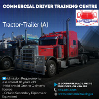 TRAINING AVAILABLE FOR TRACTOR-TRAILER (A)! GIVE US A CALL NOW!