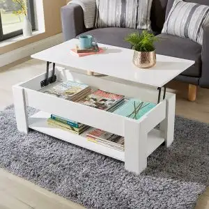NEW LIFT TOP COFFEE TABLE LAPTOP S3081W WHITE COLOR SALE $74.95 This interactive lift top Coffee tab...