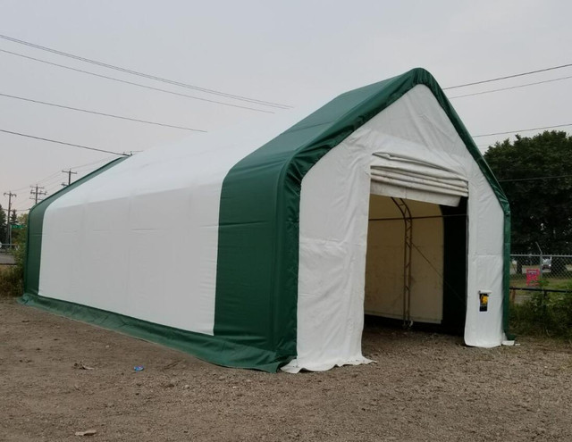 WHOLESALE PRICE: Double Truss Frame Storage Shelters, PVC Fabric in Other in Yellowknife - Image 3