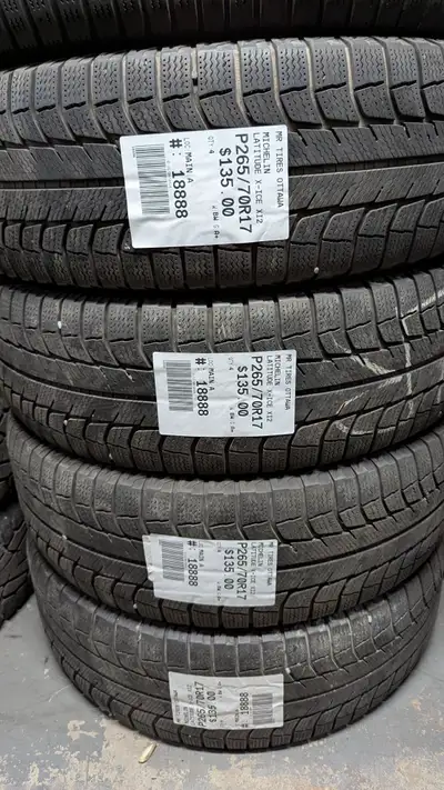 SET OF 4X P265/70R17 265/70/17 MICHELIN LATITUDE X-ICE XI2 TAG # 18888 ** Please read details below...