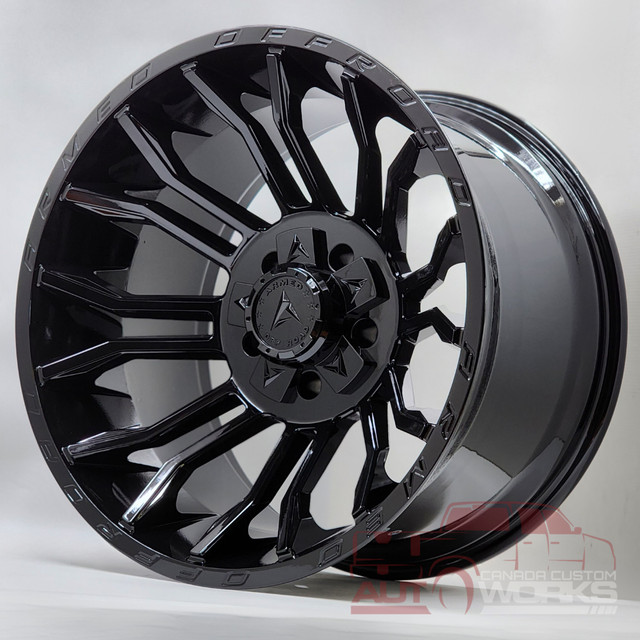 NEW DESIGN! ARMED HAVOC! 5, 6, 8 BOLT 20X12 GLOSS BLACK wheels! in Tires & Rims in Calgary - Image 2