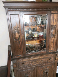 Solid tiger oak cabinet  $225