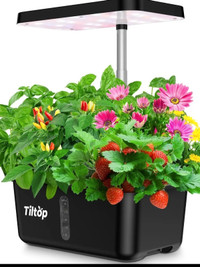 TILTOP Hydroponics Growing System 8 Pods Indoor Herb Garden with