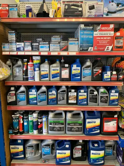 We have a full supply of oils, filters, non-tox antifreeze and other supplies to get your boat ready...