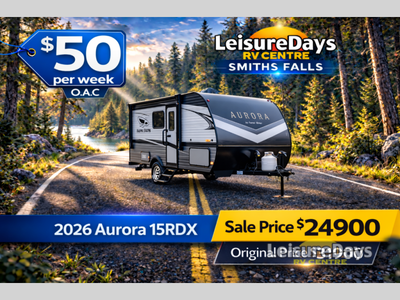 Forest River Aurora Light travel trailer 15RDX highlights: Queen Bed U-Shaped Dinette Exterior Stora...