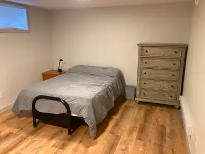 One bdrm +den furnished bsmt suite