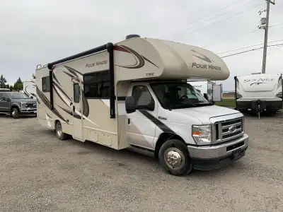 Thor Motor Coach Four Winds Class C gas motorhome 28Z highlights: Bedroom 12V Outlet 68in.in. Jackkn...