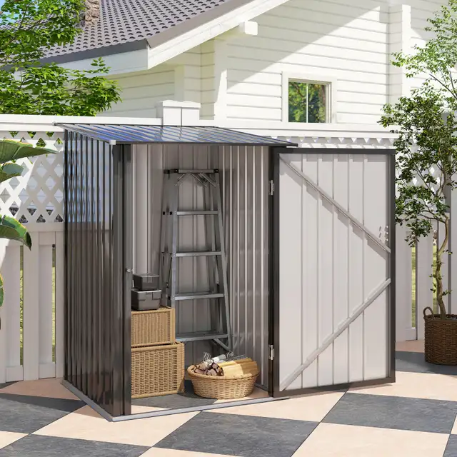 Garden Tool Storage Shed, Small Steel Shed with Lockable Door fo in Patio & Garden Furniture in City of Toronto - Image 7