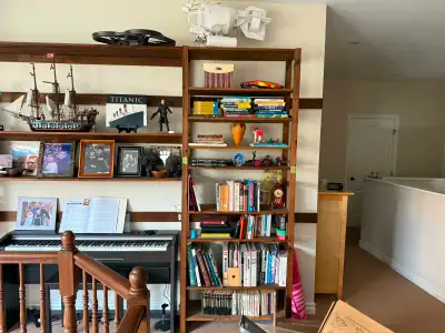 Custom Dark-Stained IKEA IVAR Shelving – 3 Large Wall Units, View more