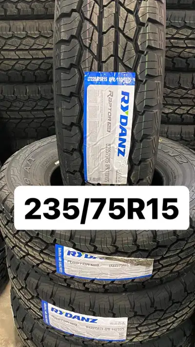 SIZE:235/75R15 NEW ALL SEASON LT TIRES BRAND:RYDANZ INSTALLATION AND BALANCE IS AVAILABLE ADDRESS:25...