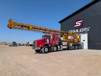 1 Owner! 2012 Watson 2500 TM Rathole Rig on 2013 Kenworth T800 Tandem Steer Tri Drive Oilfield Rig D...