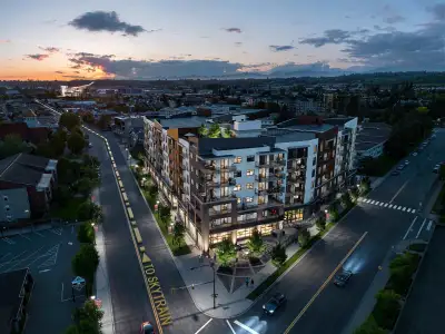 CRU 8 - 1,482 SF commercial strata unit at Unity South Langley, fronting 208 Street in a rapidly evo...