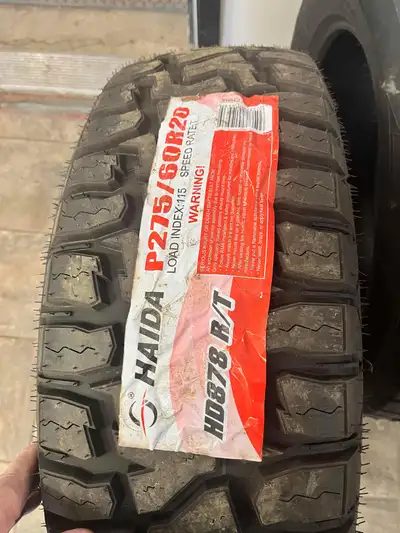 4 BRAND NEW ALL SEASON MUD SNOW TIRES ___________________ THE JUNKYARD BOYLE ALBERTA! 5000 CARS AND...