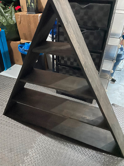 Triangle 4 tier shelving unit