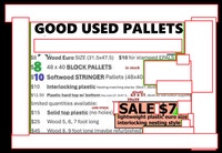 Plastic pallets for sale IN STOCK updated pics TODAY ready now Mississauga / Peel Region Toronto (GTA) Preview