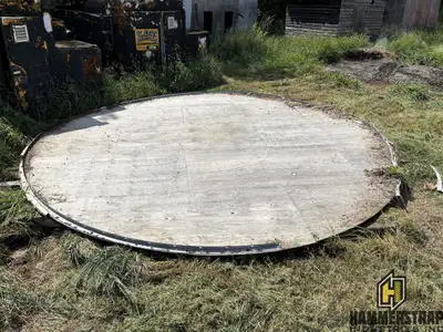 Wooden grain bin floors on wooden skids 19 Ft 3 inch diameter for bins up to 19 Ft diameter 14 Ft di...
