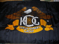 GIANT HARLEY DAVIDSON Flag HOG Owners Group Banner Black, Brand