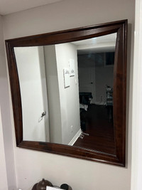 Large Brown Wooden Mirror (NEW CONDITION)