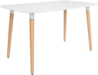 Eames Style Rectangular Dining  Table with Wooden Legs