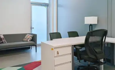 Get started right away with a ready-to-use office space to rent for two. Make a home for your busine...